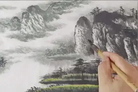 国画山水系列:近景绿草地中的树林画法视频封面