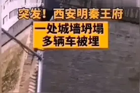 西安的早期名秦王府倒塌，剪辑过的慢速版多处来回放映。视频封面