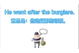 go after 不仅只有追赶的意思，它还有一个很形象的意思