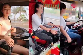 女司机不愧是老司机，握档的手法都很特别视频封面