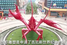 航拍潜江生态龙虾城，看看世界上最大的小龙虾雕塑和热闹的吃虾地视频封面