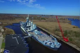 俯瞰北卡罗来纳级战列舰首舰“北卡罗来纳”号（BB-55）视频封面