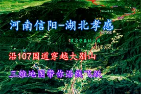 河南信阳至湖北孝感国道，三维地图带你沿107国道穿越大别山！视频封面