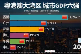 中国粤港澳大湾区城市历年GDP对比，奋力打造世界级经济大湾区！视频封面