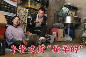 盘腿坐地下真舒服，午餐吃顿“稀罕的”，看看吃了啥？视频封面