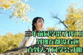 三年前同学借了我1万元，到现在都没有还，直到去了同学会才明白视频封面