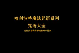 麻瓜笔记之哈利波特咒语合集，能不能学会，就看你资质好不好啦~