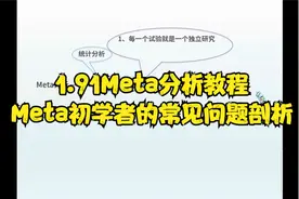 1.91Meta分析教程Meta初学者的常见问题剖析【转载】视频封面
