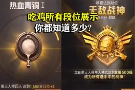 吃鸡所有段位展示，你都知道多少？视频封面