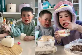 妈妈让儿子吃馒头自己吃外卖，儿子一番话网友笑喷：尝试唤醒母爱视频封面