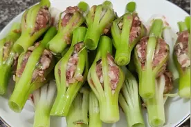 蒜苗的花样吃法，酿蒜苗你吃过吗？做法简单又美味，你也来试试吧视频封面