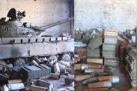 俄军缴获大量乌克兰武器：坦克装甲车仓库陈列 成箱弹药被遗弃视频封面