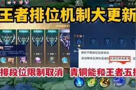 王者排位机制大更新！五排段位限制被取消，王者可以和青铜五排了视频封面
