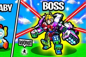 Roblox机器人模拟器：神奇动物机器人大战变形金刚！小飞象解说视频封面