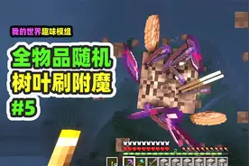 我的世界：全物品随机5，橡树叶刷附魔书，刷满6箱！视频封面