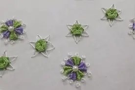 手工刺绣教程，六角补丁花图案的刺绣方法！视频封面