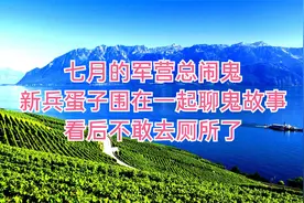 七月的军营总闹鬼，新兵蛋子围在一起聊鬼故事，看后不敢去厕所了视频封面