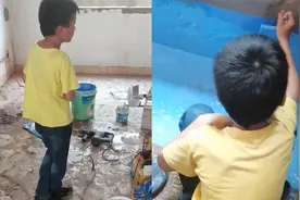 河南一男孩不爱上学，被爸爸带工地连干两天后悔不已：还是上学好视频封面