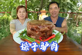 780块买4个驴腱子，食叔做“垛子驴肉”，酱香入味，老婆吃得劲了视频封面