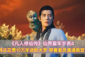 《凡人》仙界篇年岁表，韩立10万年进阶大罗，带着紫灵偶遇南宫婉