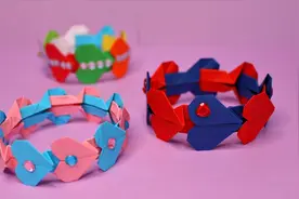 宝宝学折纸：折纸手链怎么做？女生都喜欢抢着要学的折纸大全！视频封面