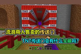 MC我的世界：流浪商人售卖传送门，你敢进这个TNT传送门吗视频封面