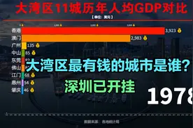 全球第四大湾区到底有多强？近45年，大湾区11座城市人均GDP对比视频封面