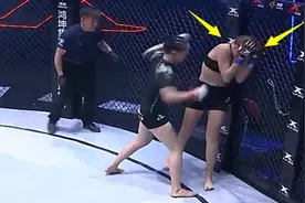 张伟丽台下支招！结果对手被中国女将仅74秒就KO，裁判都看怕了视频封面