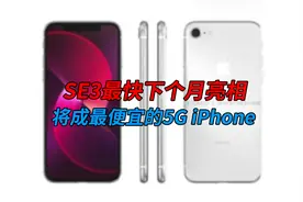 SE3最快下个月亮相，将成最便宜的5G iPhone视频封面