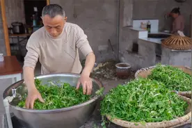 桃子家的香菜泛滥成灾了！全部摘回家晒干，这样一年到头都有得吃视频封面