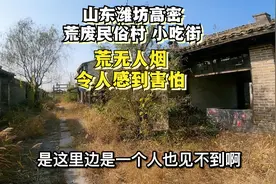 探访山东潍坊高密，荒废民俗村小吃街，荒无人烟，令人害怕视频封面