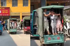 妈妈超市买东西把三个娃锁在三轮车上 宝宝抓栏哭喊令人心痛视频封面