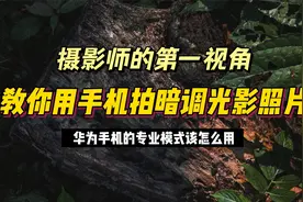 摄影师的第一视角：教你用华为手机的专业模式，拍摄暗调光影照片视频封面