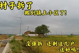 村子拆了并到镇上小区了，剩下几户没强拆，看看这好吗！！视频封面