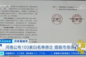 河南公布100家白名单房企，提振市场信心|经济信息联播视频封面