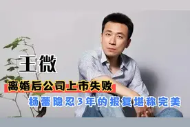 王微身家过亿，弃原配与谭元元相恋，为何只给前妻分10万如今怎样视频封面