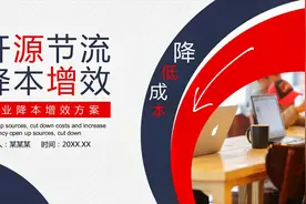 83.企业开源节流降本增效方案，降低成本，ppt模板视频封面