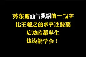 苏东坡仙气飘飘的一幅字，不亚于王羲之，启功临摹半生也没能学会视频封面