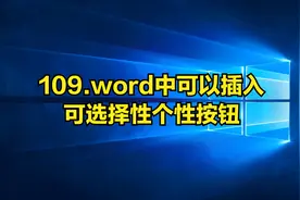 109.word中可以插入可选择性个性按钮很假单试试吧！视频封面