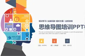 简约头脑风暴思维导图学习方式PPT模板视频封面