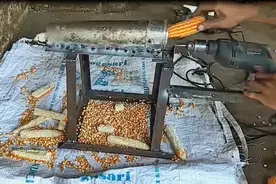 自制玉米脱粒神器，简单实用