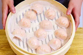 水晶虾饺广式早餐：面皮劲道不破皮，馅料鲜香嫩滑，做法简单易学视频封面