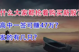 为什么大家都抢着购买新股？最高中一签可赚47万？破发的有几只？视频封面