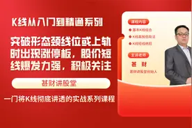 甚财K线精讲19--突破形态的涨停板，抓住股价短线起爆点视频封面