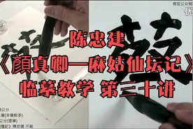 陈忠建《顏真卿—麻姑仙坛记》临摹教学 第三十讲视频封面