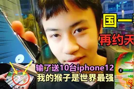 国一猴王被天赐打败，找世界级猴子开爷孙局，输了给10台iphone12视频封面