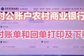 农村商业银行对公账户银行对账单和银行回单下载及打印