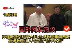 泽连斯基突访意大利，会见教皇弗朗西斯，要求教皇加入乌和平计划视频封面