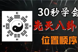 30秒学会先天八卦图的位置顺序，别告诉我你还不会！