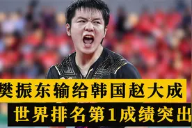 樊振东输给韩国队赵大成，世界排名仍居第1，成绩突出视频封面